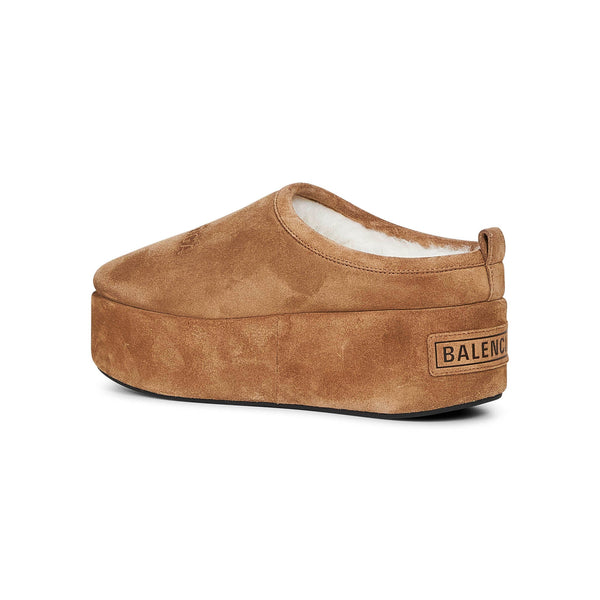 Balenciaga Accessories? Balenciaga Women Camel Alaska Soft Platform Mules Luxury Designer Fashion Accessory