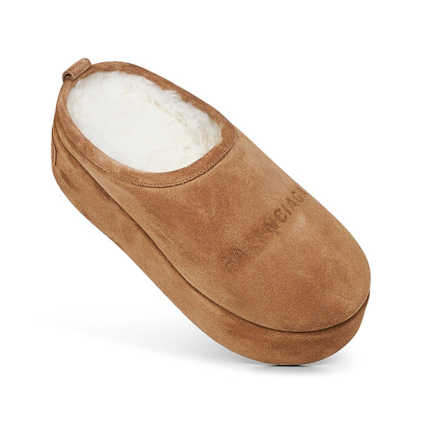 Balenciaga Accessories? Balenciaga Women Camel Alaska Soft Platform Mules Luxury Designer Fashion Accessory