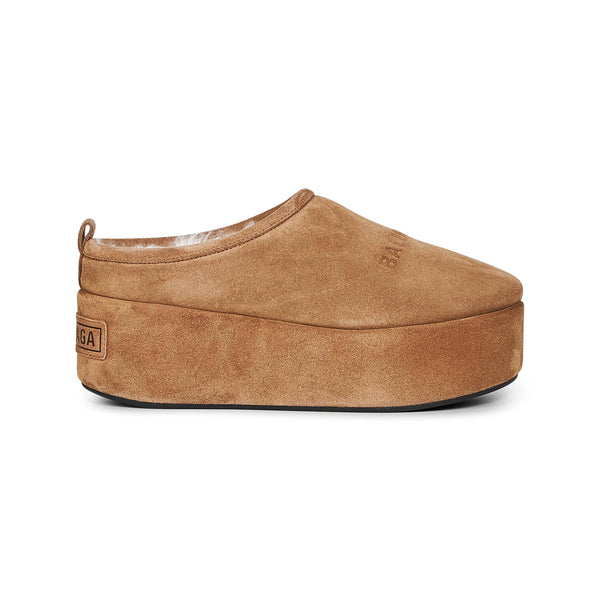 Balenciaga Accessories? Balenciaga Women Camel Alaska Soft Platform Mules Luxury Designer Fashion Accessory