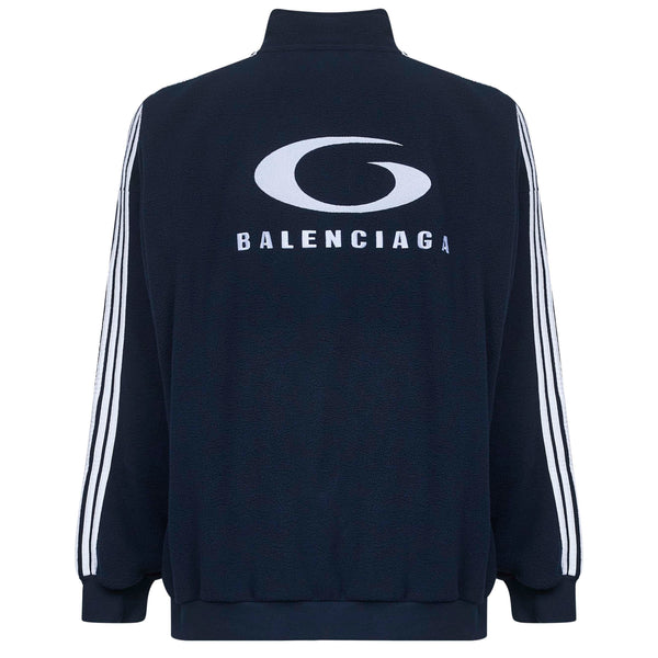 Balenciaga Jackets? Balenciaga Men Blue Loop Sports Icon Zip-Up Jacket Stylish Everyday Designer Outerwear