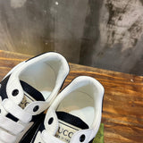 Gucci fresh white-and-black luxury sneakers view 8 signature lace-up style