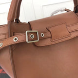 Handle and strap detail of modern signature women's handbag – women's designer-style accessory