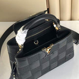 Front view of classic everyday-luxe women's handbag – women's statement bag