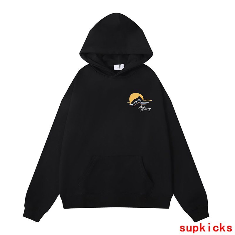 Front view of Rhude luxury clothing with signature branding
