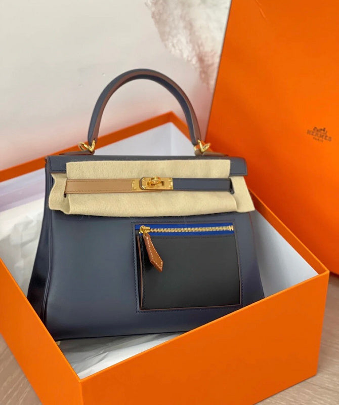 Side view of statement structured handbag
