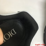Dior Chocolate Brown Bow-Detail Flats - Angled View