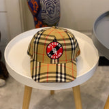 Close-up detail view of Burberry unisex cap