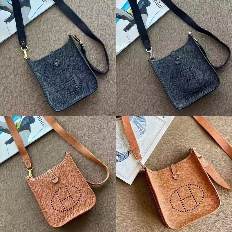 Side view of curated structured handbag