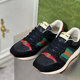 Gucci classic monochrome luxury sneakers view 6 heritage-inspired look