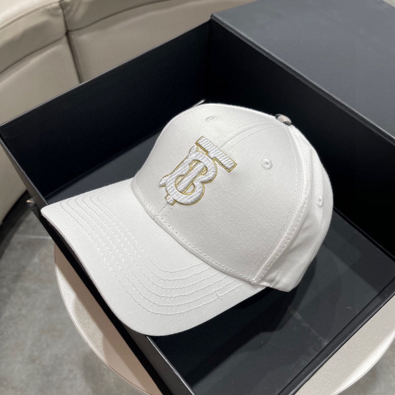 Angled view of Burberry unisex cap