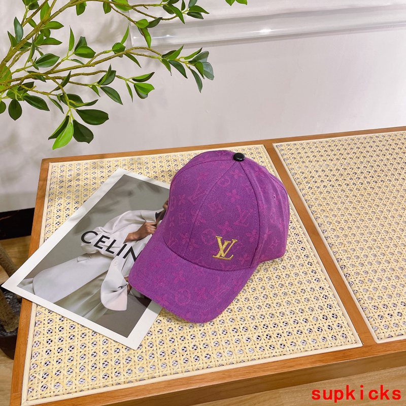 Close-up detail view of Louis Vuitton unisex cap