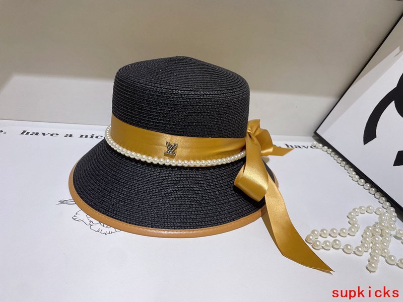 Close-up detail view of Louis Vuitton unisex cap