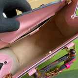Side profile of structured chic women's handbag – women's premium purse