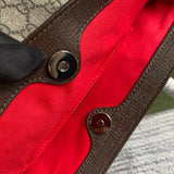 Side profile of sleek polished women's handbag – women's luxury handbag