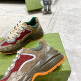 Gucci tonal black luxury sneakers view 4 chunky sole construction