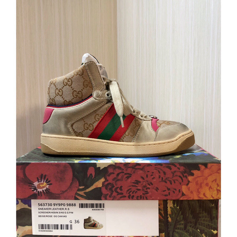 Gucci Casual sneakers in all-black cushioned comfort fit front view