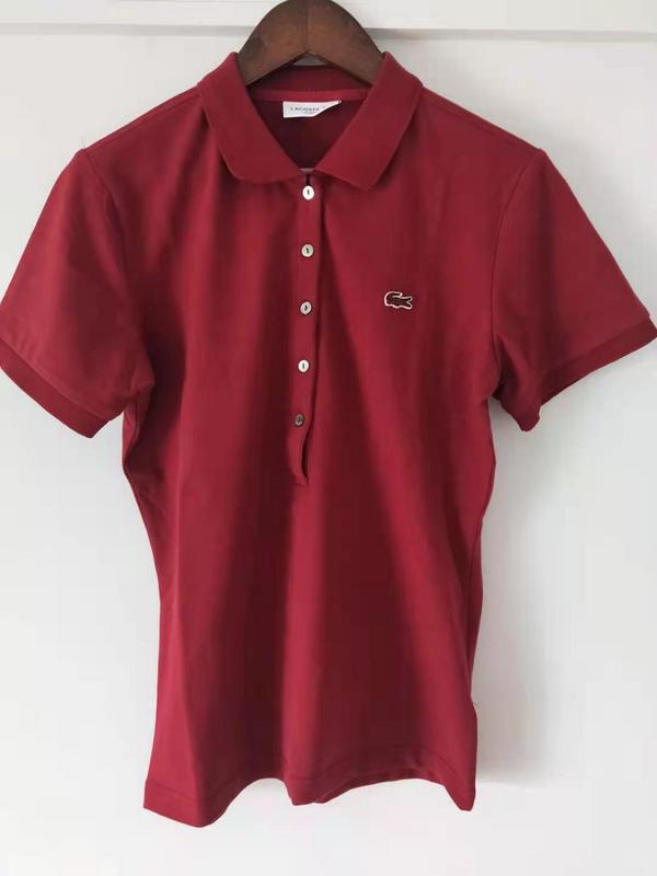 Front view of Lacoste luxury clothing with tailored silhouette