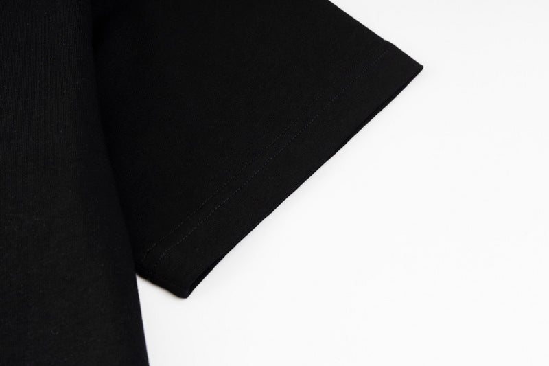 Close-up detail shot of Louis Vuitton cotton t-shirt with contemporary cut