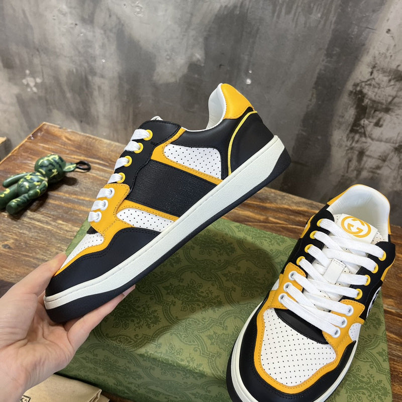 Gucci classic monochrome luxury sneakers view 6 retro runner design