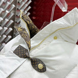 Side profile of Louis Vuitton luxury clothing with everyday silhouette