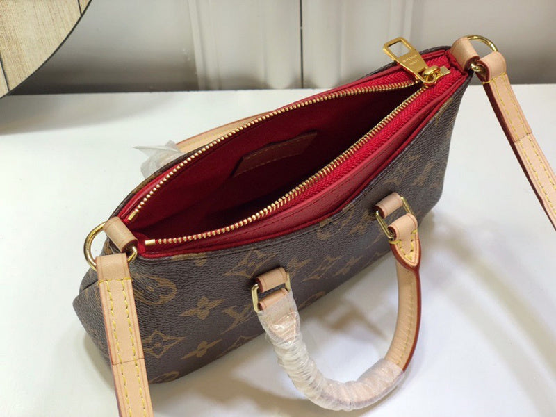Top view of polished elevated women's handbag – women's designer-style accessory