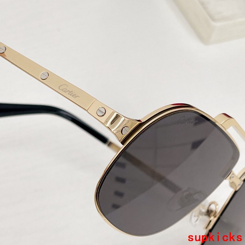 Close-up detail view of Cartier unisex sunglasses