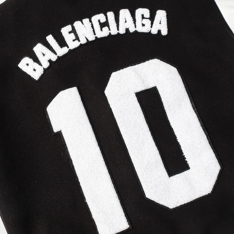 Close-up of Balenciaga designer clothing craftsmanship