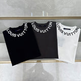 Front view of Louis Vuitton cotton t-shirt with streetwear-inspired cut