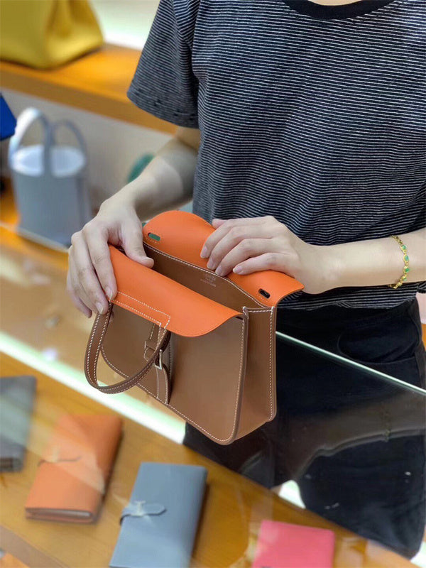 Close-up detail of understated bag design