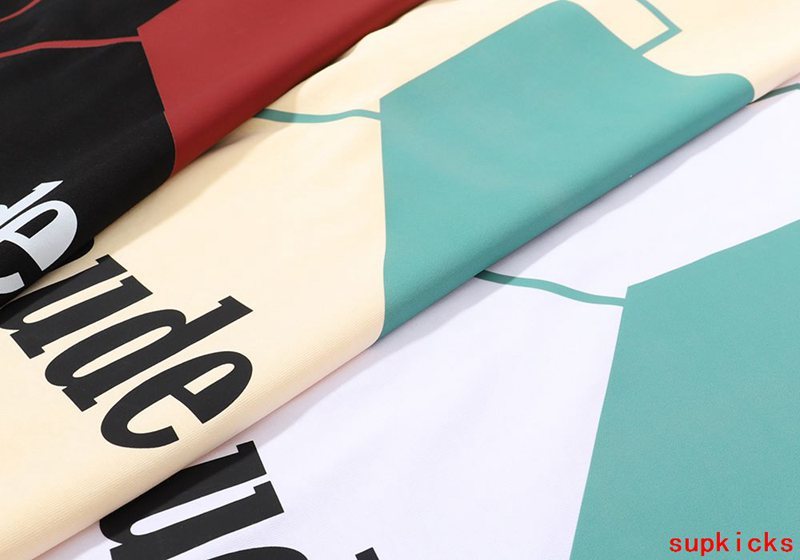 Close-up detail shot of Rhude luxury clothing with everyday silhouette