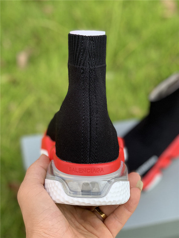 Balenciaga Red Chelsea Boots - Back View