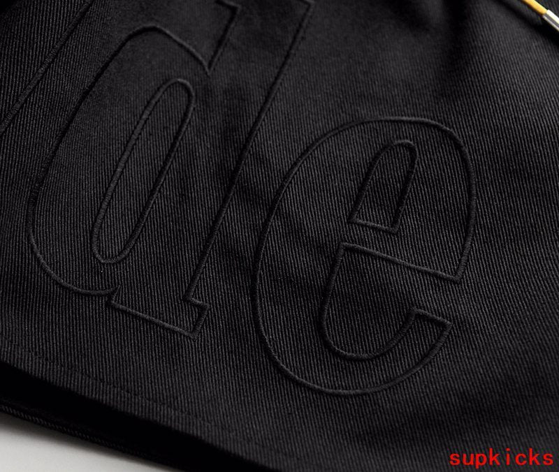 Side profile of Rhude luxury clothing with everyday silhouette