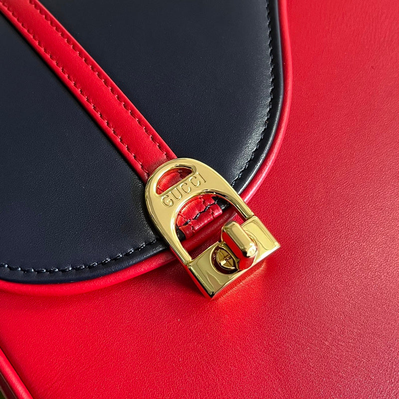 Back view of statement structured women's handbag – women's designer-style accessory