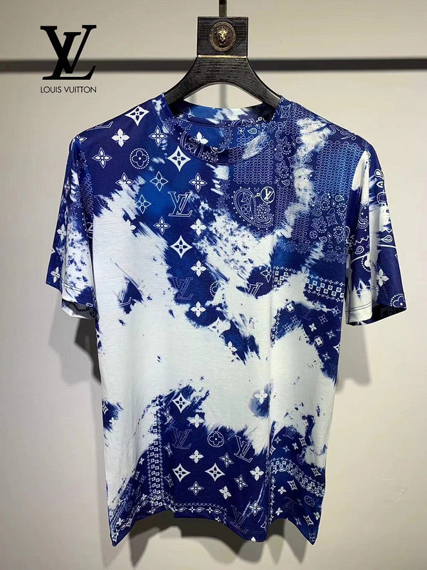 Front view of Louis Vuitton cotton t-shirt with signature branding