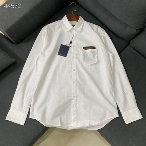 Front view of Louis Vuitton luxury clothing with contemporary cut