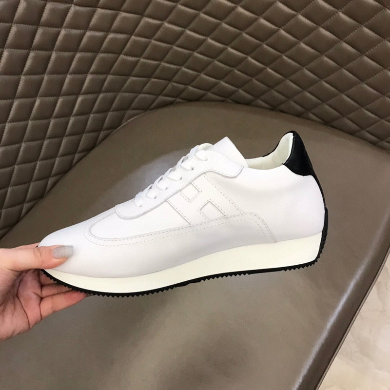 Hermès Camel Chunky Platform Sneakers - Angled View