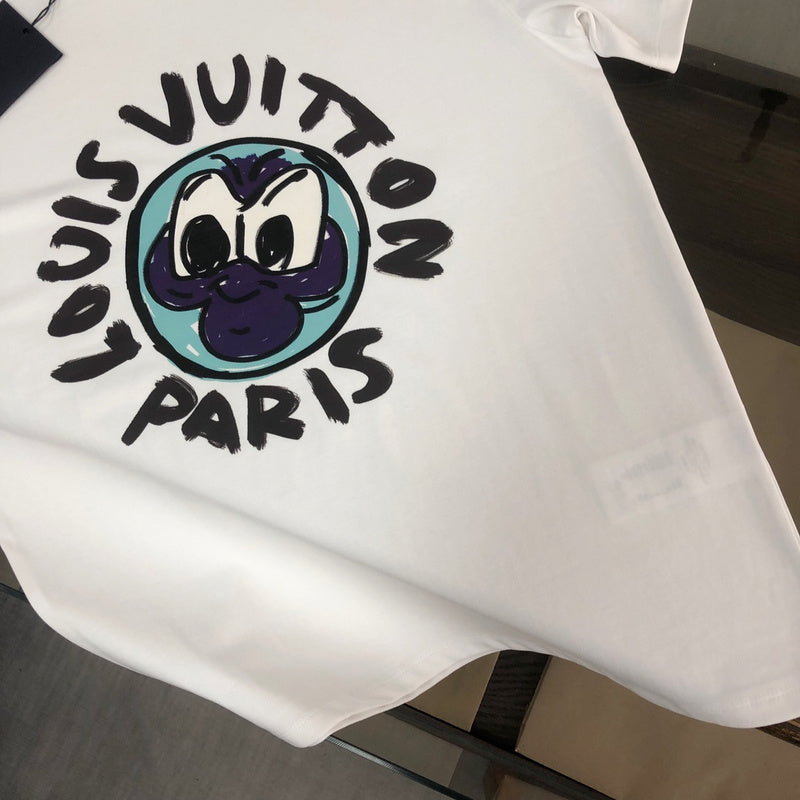Back view of Louis Vuitton cotton t-shirt with label-forward styling