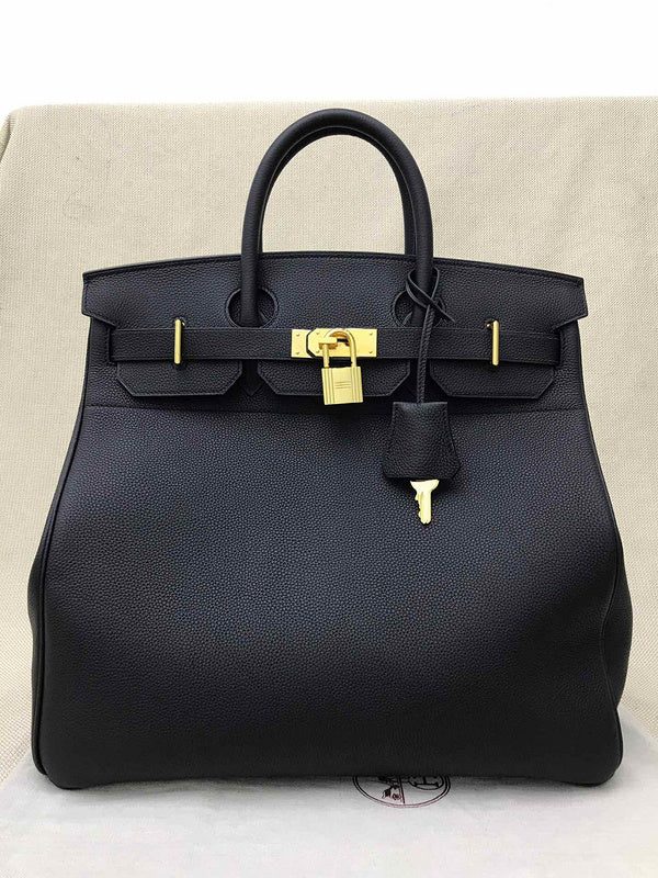 Side view of considered structured handbag