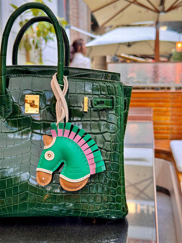 Close-up detail of understated bag design