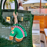 Close-up detail of understated bag design