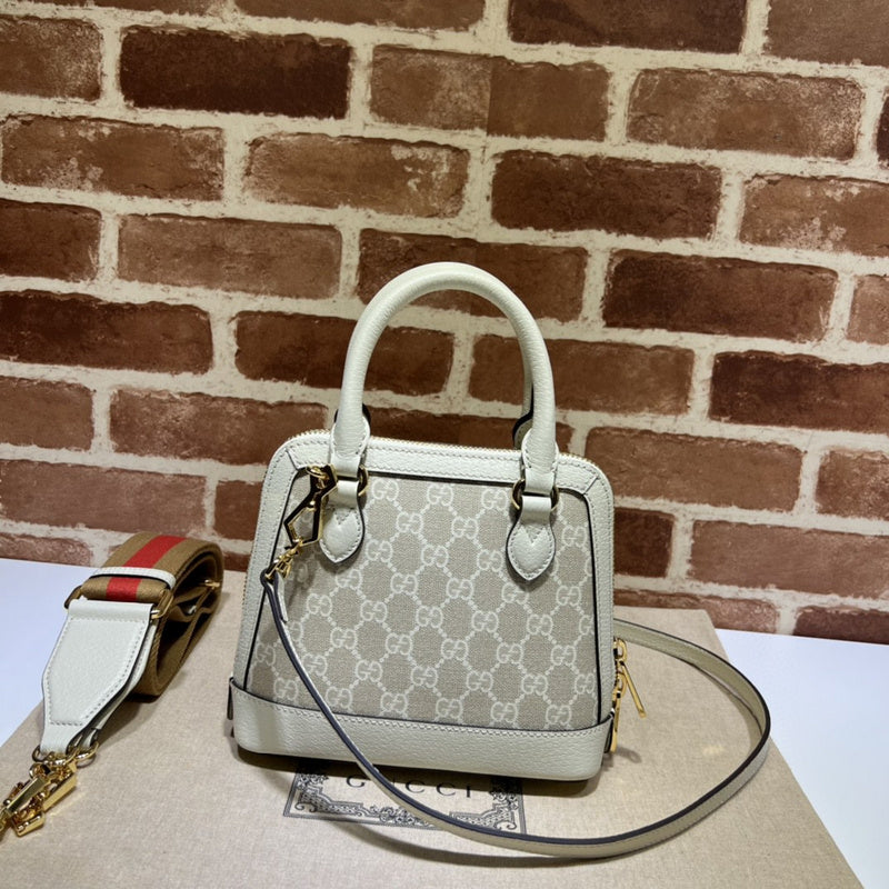 Side profile of everyday-luxe structured women's handbag – women's luxury handbag