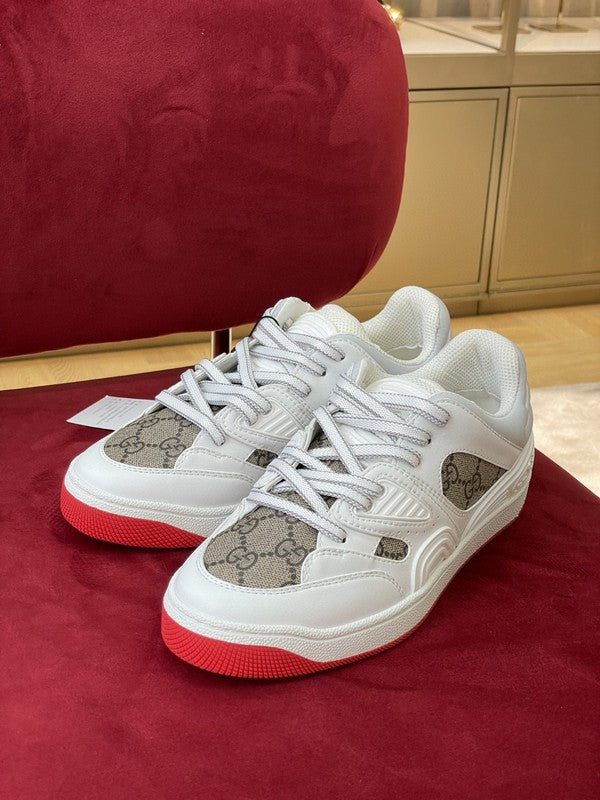Gucci tonal black luxury sneakers view 8 padded collar comfort
