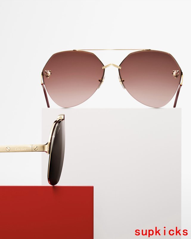 Angled view of Cartier unisex sunglasses