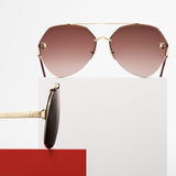 Angled view of Cartier unisex sunglasses