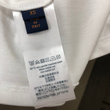 Side profile of Louis Vuitton cotton t-shirt with label-forward styling