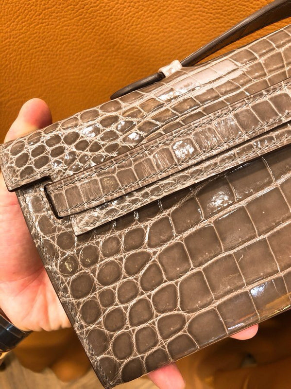Close-up detail of curated bag design