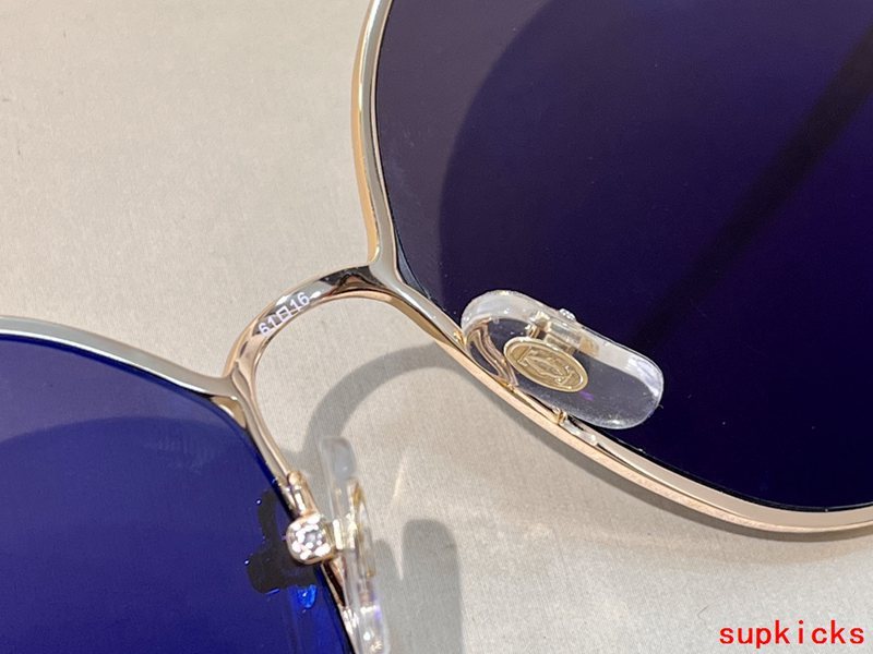 Close-up detail view of Cartier unisex sunglasses