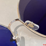 Close-up detail view of Cartier unisex sunglasses
