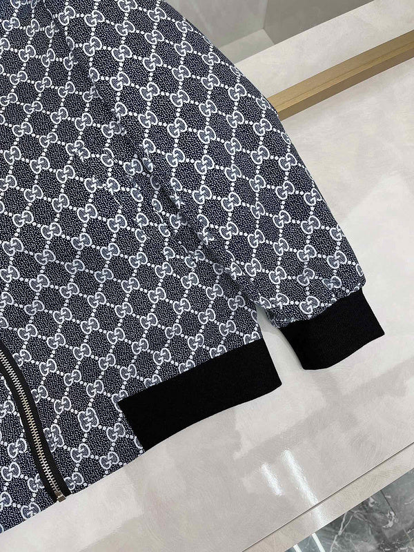 Full styled look of Gucci luxury clothing with logo-detail design