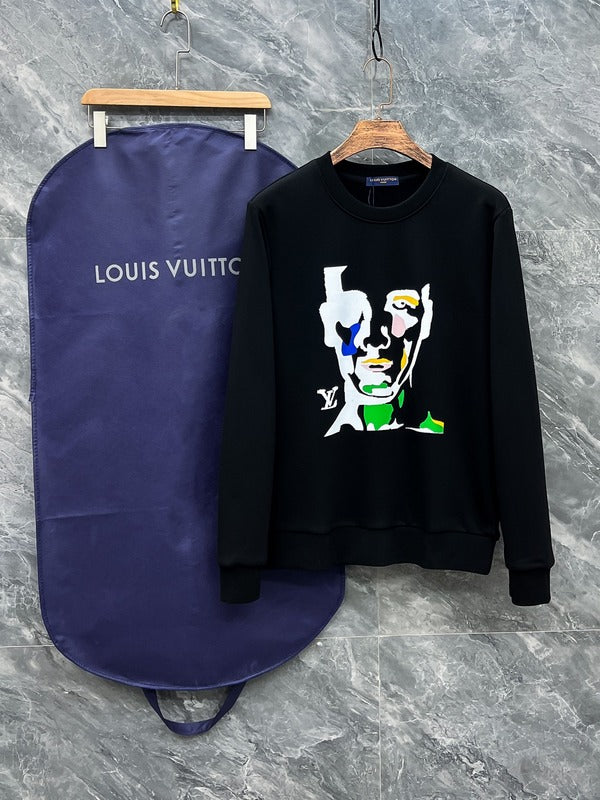 Front view of Louis Vuitton luxury clothing with tailored silhouette